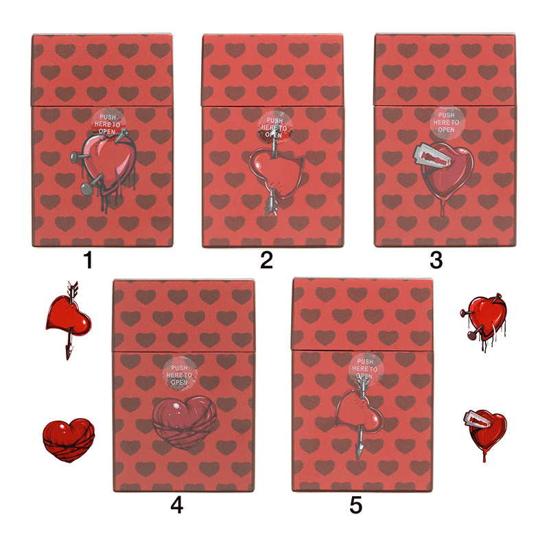 Etui Kort Plast “Hearts”