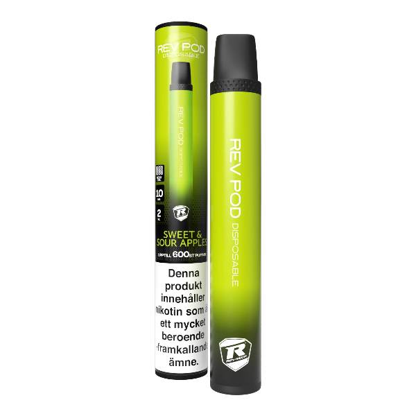 Rev Pod Engångs Vape Sweet & Sour Apples