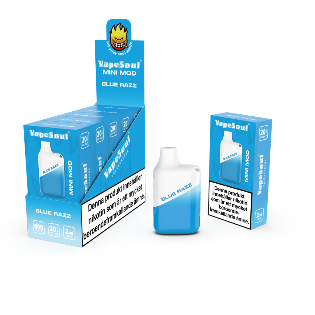Blue Razz Vapesoul Mini Mod 2ml 20mg