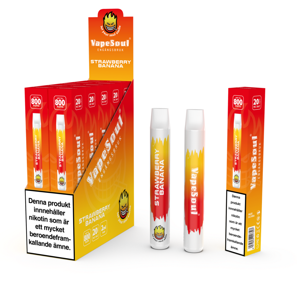 Strawberry Banana Vapesoul 2ml 20mg